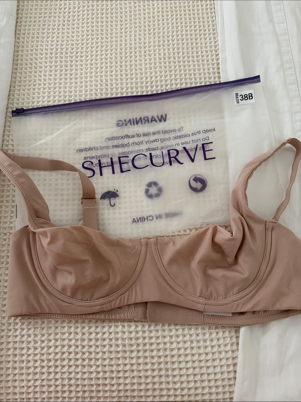 SheCurve 38B Underwire Smooth Nude-Tan Bra